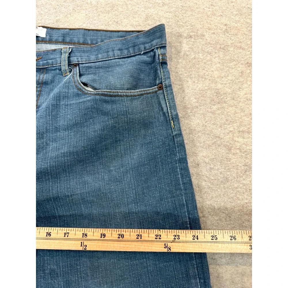 Levis 501 Original Fit Straight Jeans Mens 42x32 Blue Denim High Rise Button Fly